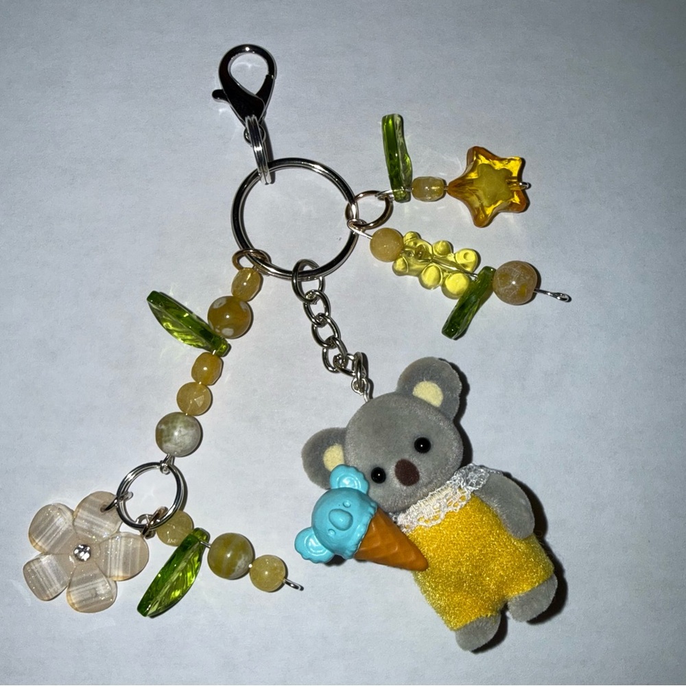 Hand Crafted Calico Critter Bag Charm/Keychain
